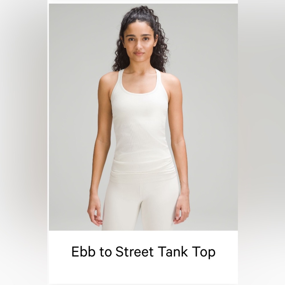 Lululemon Ebb to street tank in Bone
